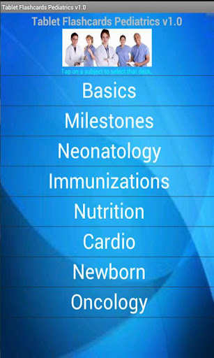 Tablet Flashcards Pediatrics