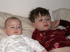 Jake and Maddy watching cartoons