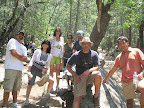 Up and about to go upto Bridalvel falls: L-R: Rajiv, Sharmi, moi, Ravina, Sachin, Rishi and Vivek