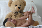 With my teddy who's taller than me