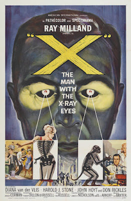 X (The Man with the X-Ray Eyes) (1963, USA) movie poster