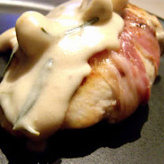 Chicken with Mushrooms, Prosciutto, and Cream Sauce