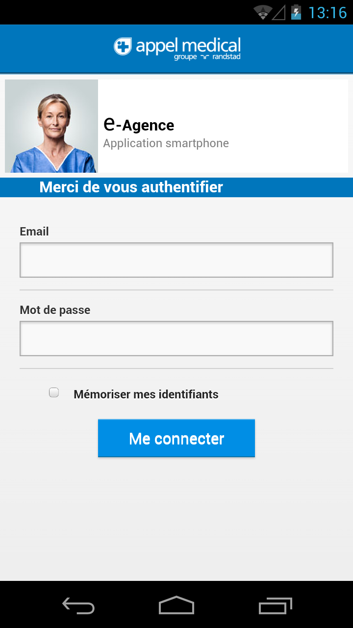 Android application AM Mobilite Appel Medical screenshort