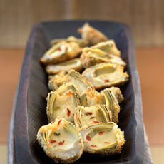 Deep-Fried Baby Artichokes Stuffed with Pepper Jack Cheese