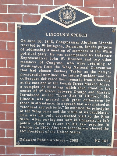 Lincoln's Speech Archive Plaque