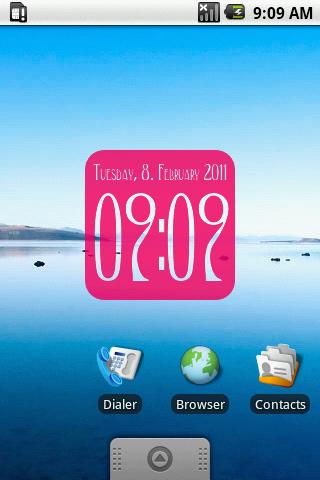 Clock Widget digital 2x2