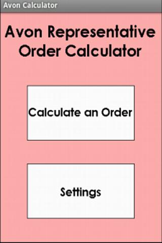 Avon Rep Order Calculator