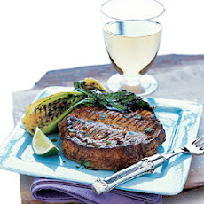 Grilled Asian Pork Chops and Baby Bok Choy