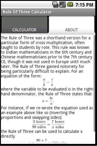 Rule Of Three Calculator