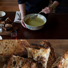 Green Lentil Soup with Curried Brown Butter