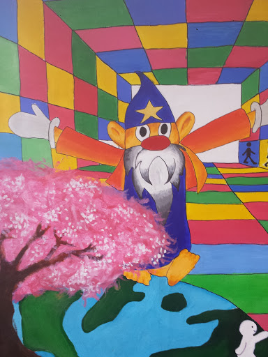 the Wizard and the Cherry Blossom Painting