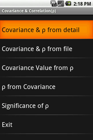 Covariance Correlation
