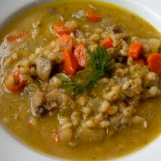 Mom's Mushroom Barley Soup