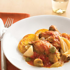 Chicken Cacciatore with Crisp Polenta