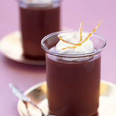 Chocolate-Orange Pots de Crème with Candied Orange Peel