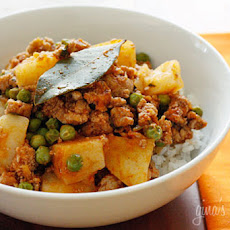 Ground Turkey with Potatoes and Spring Peas