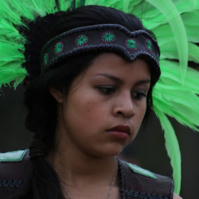 Aztec Girl Dancer by Chuck Gant - Portrait & People Musicians & Entertainers
