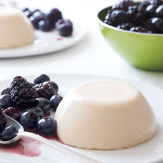 Creamy Cantaloupe Custards with Mixed Berries