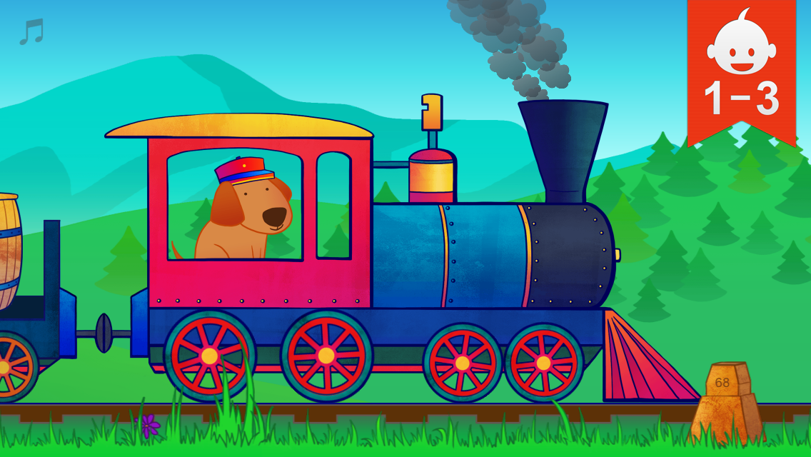 Android application Animal Train for Toddlers screenshort