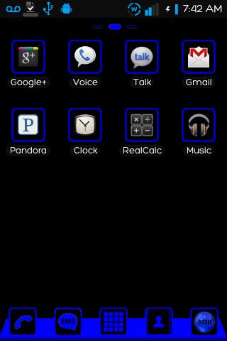 Black-N-Blue Go Launcher Theme