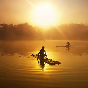 caught by the sun by Ledon Jasper Samoranos - Landscapes Waterscapes