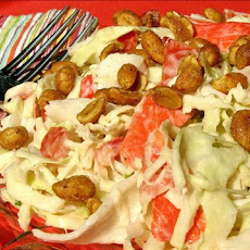Krabby Crab Coleslaw with Spicy Nuts
