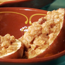 Bartlett Pear Crisp with Cinnamon Tortilla Chips and Vanilla Ice Cream