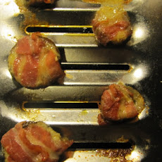 Pancetta Wrapped Mushrooms with Blue Cheese and Honey