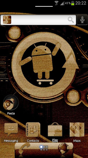 ADW Theme Cyanogen Wood