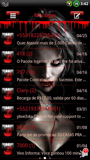 Vampire GO SMS Theme