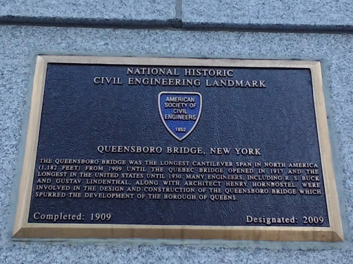 National Historic Civil Engineering Landmark, Queensboro Bridge, New York