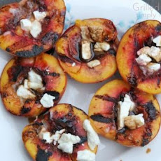 Balsamic-Honey Grilled Peaches With Feta