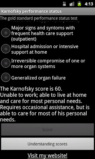 【免費醫療App】Karnofsky performance status-APP點子