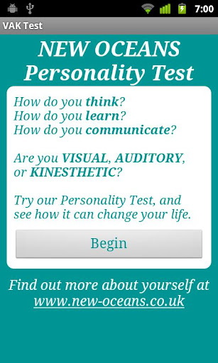 VAK Personality Test