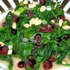 Spinach With Dried Cranberries (No Fat) Just Taste