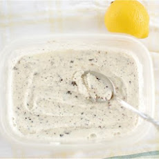 Creamy Lemonade Ice Cream with Dark Chocolate Freckles