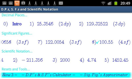 Decimal Places Sig. Figures+