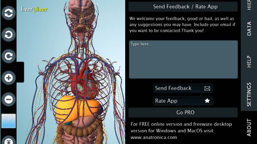 Android application Female Anatomy 3D - Anatronica screenshort