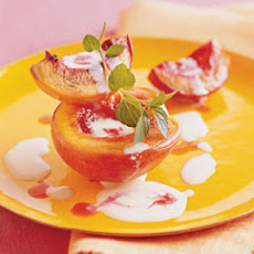 Roasted Nectarines with Buttermilk Custard
