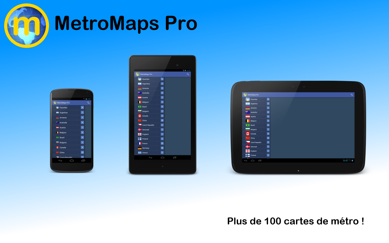 Android application MetroMaps Pro screenshort