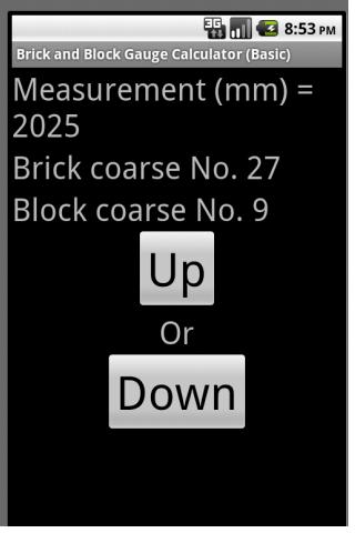 Brick block gauge calculator