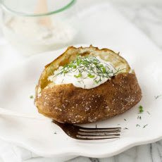 Baked Potatoes with Garlic Herb Sour Cream