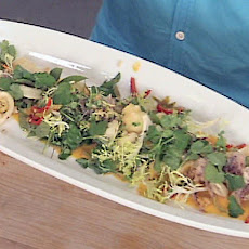 Crispy Squid and Cracked Conch Salad with Orange-Chipotle Vinaigrette