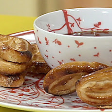 Elephant Ears with Warm Caramel Dipping Sauce