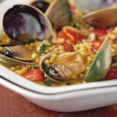 Soup of Fregula with Baby Clams (Fregula kin Arsellas) Recipe