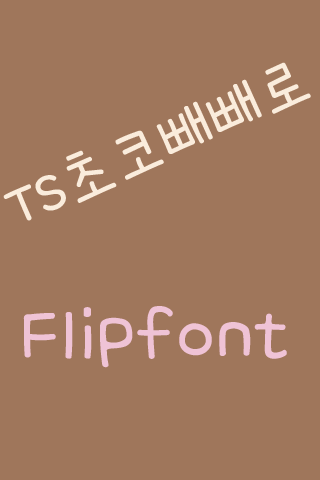 TS초코빼빼로™ 한국어 Flipfont