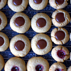 Hazelnut Chocolate Thumbprint Cookies