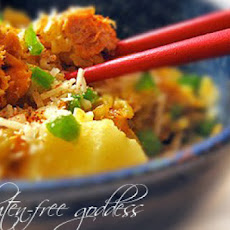Pineapple Salmon Brown Rice Bake