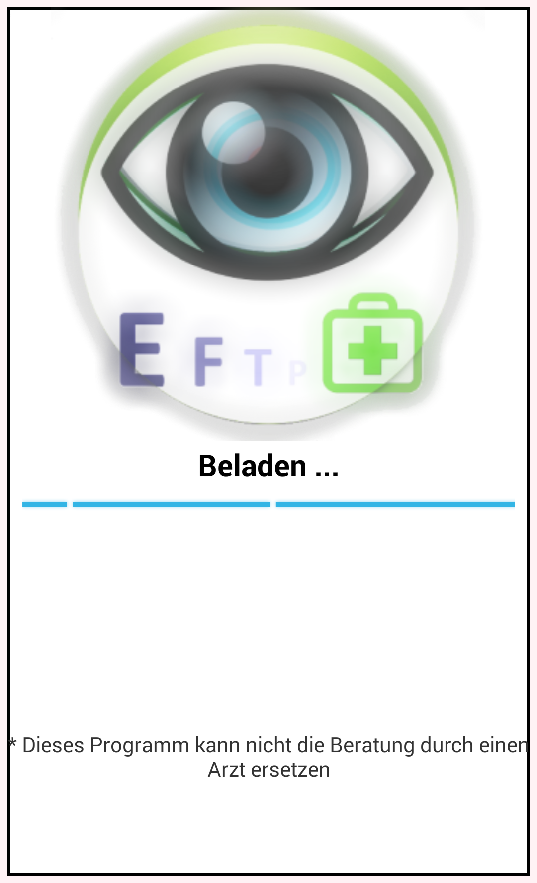 Android application Eye exam screenshort