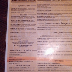 dedicated menu! even GF buns!